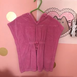 Terry cloth bathing suit cover up